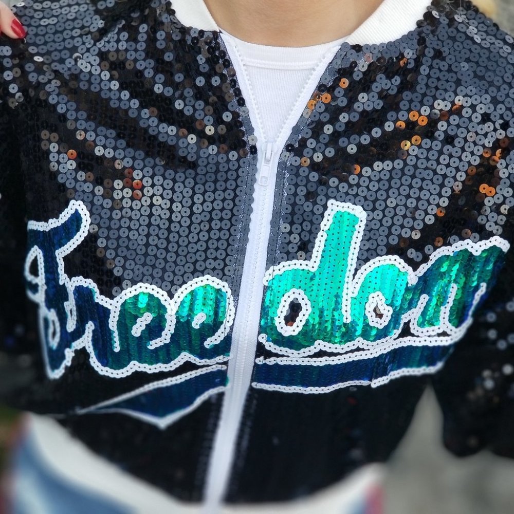 FREEDOM Sequin Jacket - Black - Picture 9 of 10